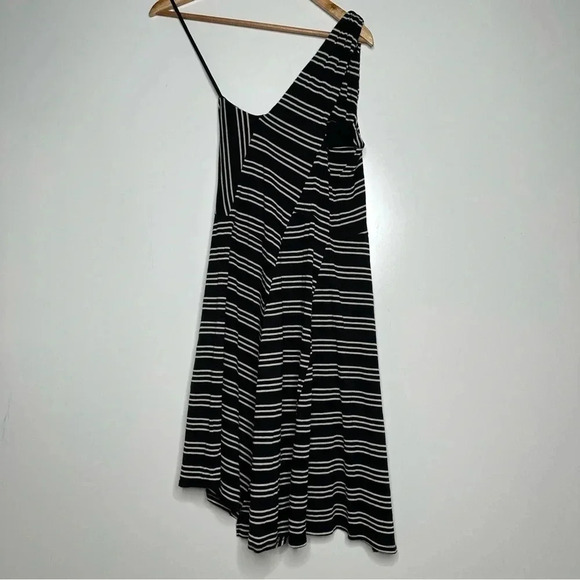 Maeve Anthropologie Moka One-Shoulder Stripe Dress Size Small - Picture 5 of 10